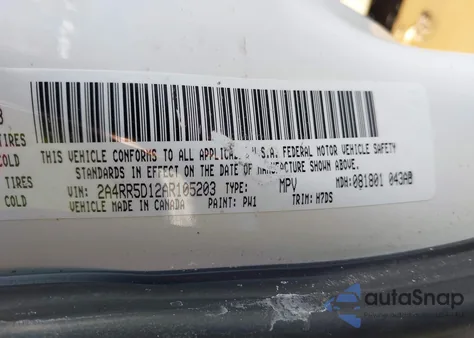 2010 Chrysler Town & Country Touring z USA, uszkodzony, nr VIN 2A4RR5D12AR105203